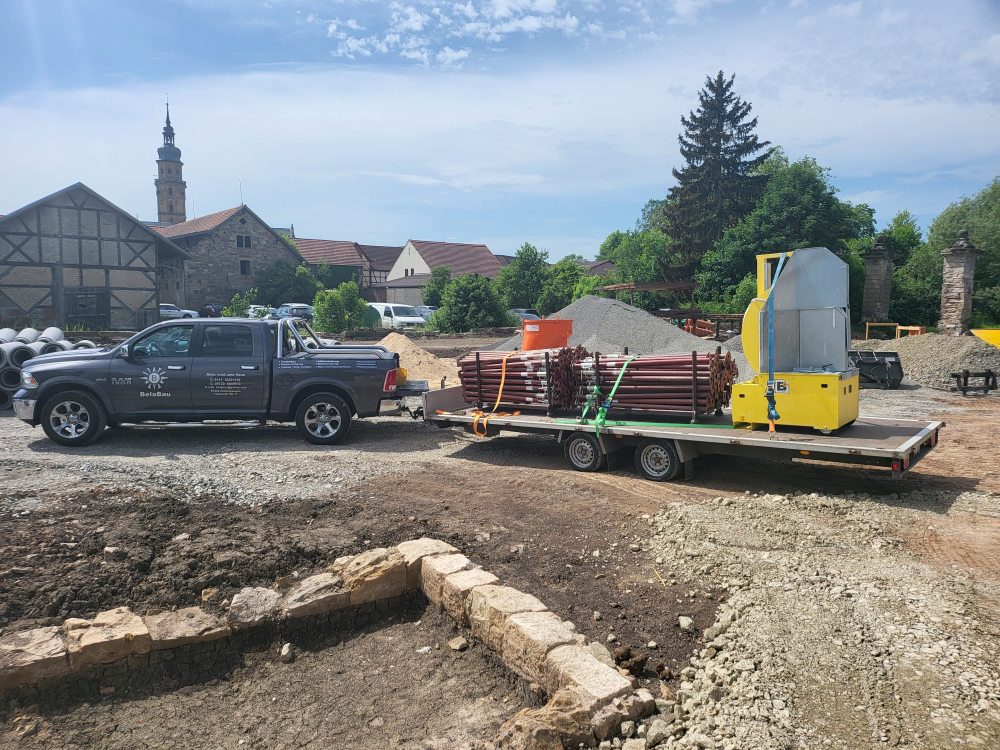 Baustelle der Bela Bau GmbH im Landkreis Schweinfurt
